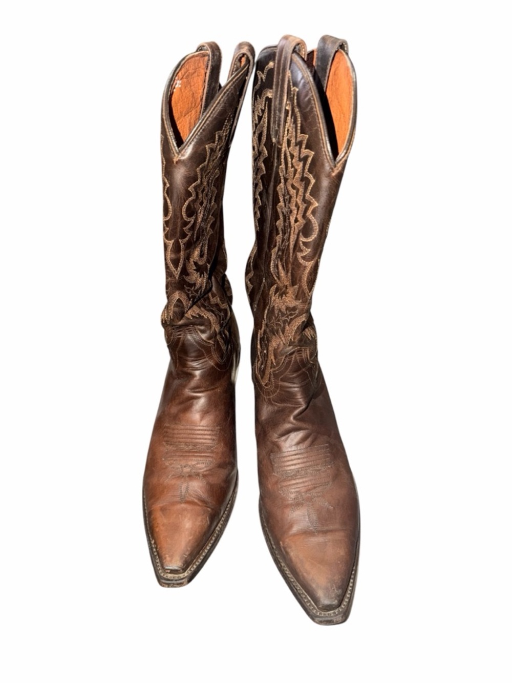 Dan Post Men’s Brown Leather Western Cowboy Boots, Size 10